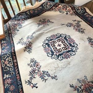 Double woven area rug. Rectangle 11’ x 7' 6”